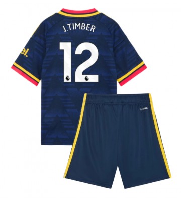 Arsenal Jurrien Timber #12 Replika Bortatröja Barn 2026-27 Kortärmad (+ Korta byxor)